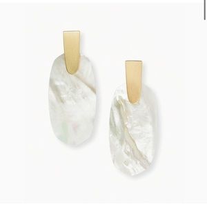 Kendra Scott silver pearl earrings